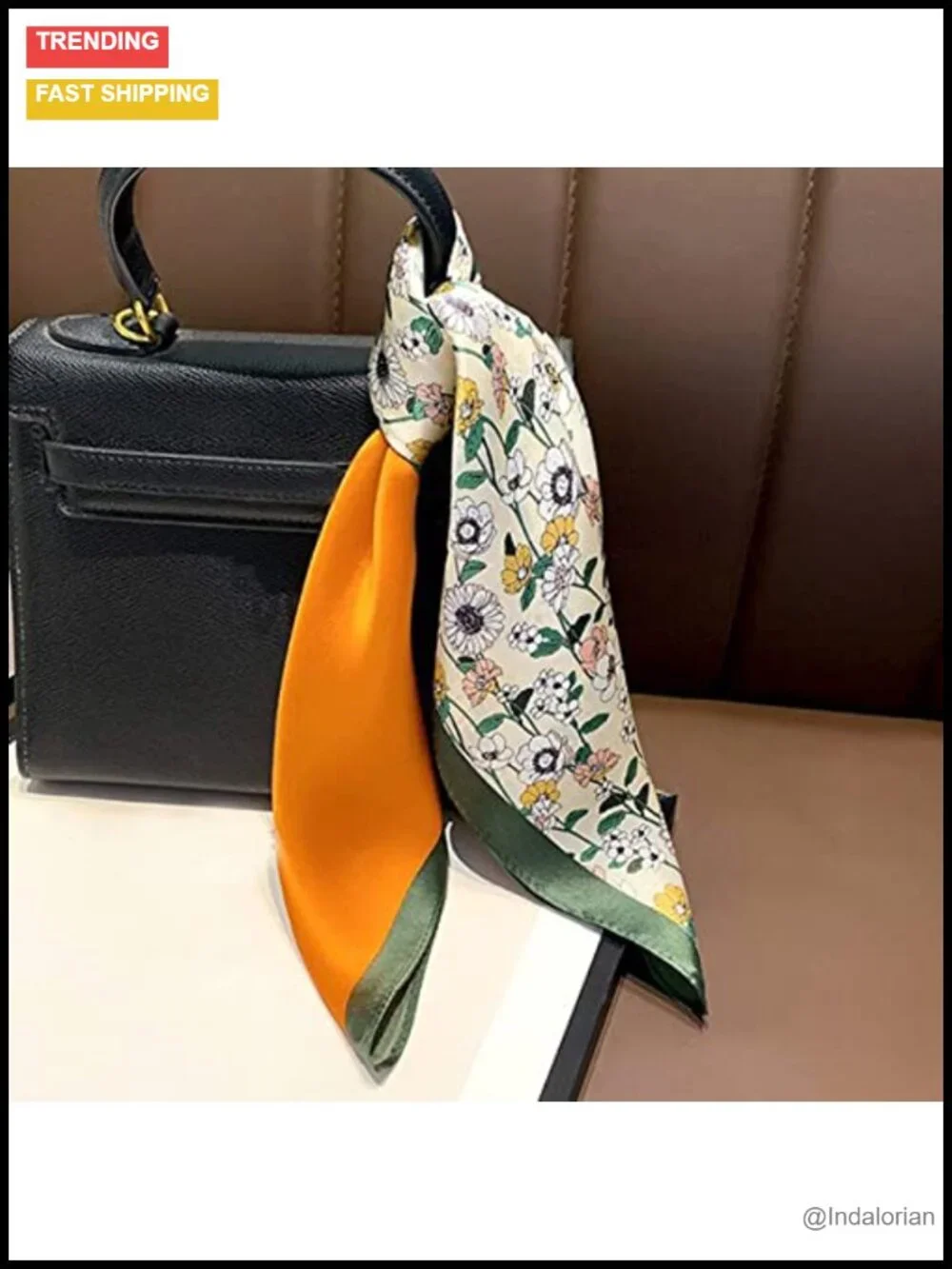 100% Mulberry Silk Neck Scarf 21x21 Small Square Lightweight Versatile Wrist